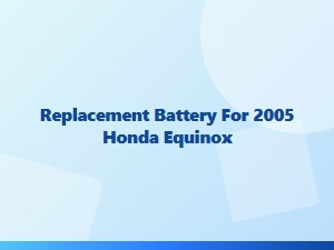 Find a New Battery for Your Honda Equinox